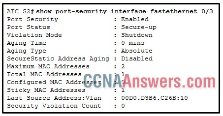 What can be determined about port security from the information that is shown